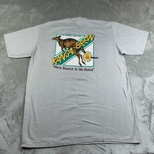 Vintage Kanga Brew Shirt Men XL Gray Crazy Shirts Single Stitch 80s Aussie Lager